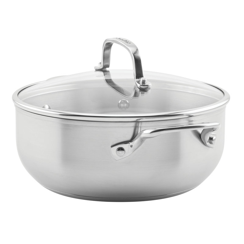 KitchenAid 4 qt. Stainless Steel Round Dutch Oven with Lid & Reviews